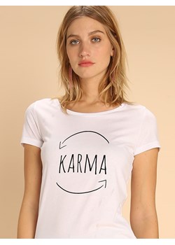WOOOP Koszulka &quot;Karma&quot; w kolorze białym ze sklepu Limango Polska w kategorii Bluzki damskie - zdjęcie 165096281