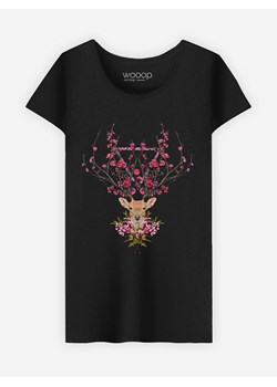 WOOOP Koszulka &quot;Spring Deer&quot; w kolorze czarnym ze sklepu Limango Polska w kategorii Bluzki damskie - zdjęcie 165096282