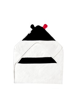 Lullalove Ręcznik &quot;MRB&quot; w kolorze biało-czarno-czerwonym z kapturem ze sklepu Limango Polska w kategorii Ręczniki dla dzieci - zdjęcie 165097244