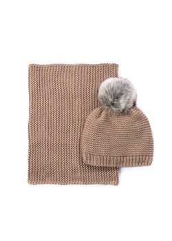 Polski komplet Hello winter ze sklepu JK-Collection w kategorii Komplety czapka i szalik damskie - zdjęcie 165127364