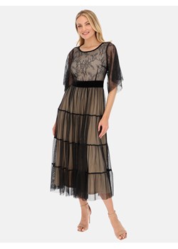 Koronkowa sukienka z rozszerzanymi rękawami maxi L'AF Leidi ze sklepu Eye For Fashion w kategorii Sukienki - zdjęcie 165151530