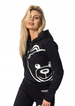 MOSCHINO Czarna bluza z kapturem, Rozmiar XS ze sklepu outfit.pl w kategorii Bluzy damskie - zdjęcie 165152094