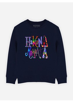 WOOOP Bluza &quot;Hakuna matata&quot; w kolorze granatowym ze sklepu Limango Polska w kategorii Bluzy dziewczęce - zdjęcie 165153853
