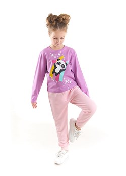 Denokids 2-częściowy zestaw &quot;Rainbow Panda&quot; w kolorze fioletowo-jasnoróżowym ze sklepu Limango Polska w kategorii Komplety dziewczęce - zdjęcie 165154120