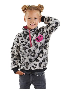 Denokids Bluza &quot;Leopard&quot; w kolorze szarym ze sklepu Limango Polska w kategorii Bluzy dziewczęce - zdjęcie 165155231