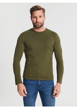 Sinsay - Koszulka z długimi rękawami - khaki ze sklepu Sinsay w kategorii T-shirty męskie - zdjęcie 165157901