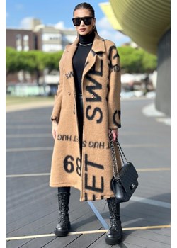 Płaszcz VIONA CAMEL ze sklepu Ivet Shop w kategorii Płaszcze damskie - zdjęcie 165159900