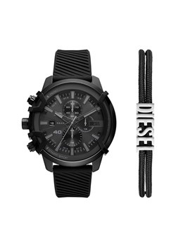 Diesel zegarek i bransoletka kolor czarny ze sklepu ANSWEAR.com w kategorii Zegarki - zdjęcie 165159931