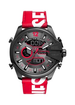 Diesel zegarek męski kolor czerwony ze sklepu ANSWEAR.com w kategorii Zegarki - zdjęcie 165159941