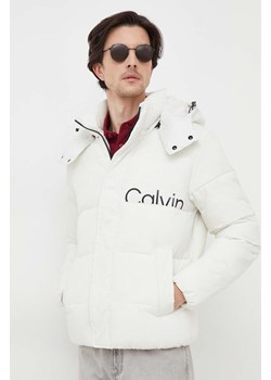 Calvin Klein Jeans kurtka męska kolor biały zimowa ze sklepu ANSWEAR.com w kategorii Kurtki męskie - zdjęcie 165160493