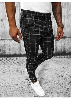 Spodnie męskie chino materiałowe czarne OZONEE DJ/550174Z ze sklepu ozonee.pl w kategorii Spodnie męskie - zdjęcie 165163021