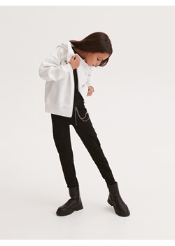 Reserved - Bawełniane spodnie z łańcuchem - czarny ze sklepu Reserved w kategorii Spodnie dziewczęce - zdjęcie 165176691
