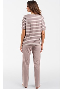 Bawełniana piżama damska cappuccino w paski Betty, Kolor cappuccino, Rozmiar S, Italian Fashion - id: 178990 - marki Italian Fashion - 165177751 Bawełniana piżama damska cappuccino w paski Betty, Kolor cappuccino, Rozmiar S, Italian Fashion ze sklepu Intymna w kategorii Piżamy damskie - zdjęcie 165177751