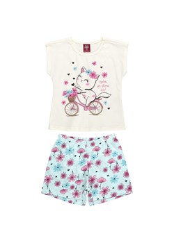 Bawełniany komplet niemowlęcy dla dziewczynki - 
t-shirt + szorty ze sklepu 5.10.15 w kategorii Komplety niemowlęce - zdjęcie 165180573