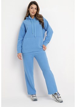 Niebieski Ocieplany Komplet 2-częściowy z Bluzą i Spodniami Echelon ze sklepu Born2be Odzież w kategorii Dresy damskie - zdjęcie 165198423