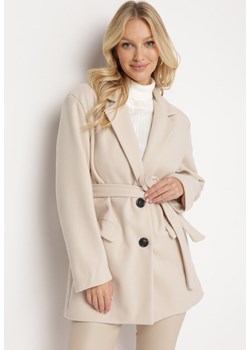 Beżowy Płaszcz Jumorla ze sklepu Born2be Odzież w kategorii Płaszcze damskie - zdjęcie 165198630