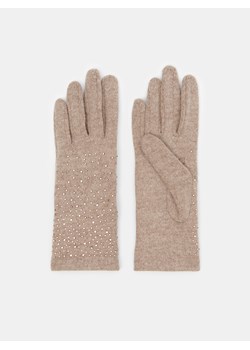 Mohito - Beżowe rękawiczki z wełną - beżowy ze sklepu Mohito w kategorii Rękawiczki damskie - zdjęcie 165218244