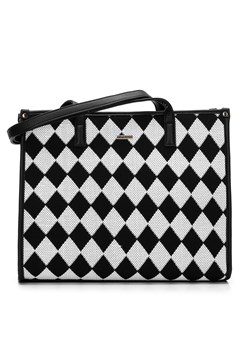 Torebka shopperka z wzorzystym frontem czarno-biała ze sklepu WITTCHEN w kategorii Torby Shopper bag - zdjęcie 165229771