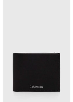 Calvin Klein portfel skórzany męski kolor czarny ze sklepu ANSWEAR.com w kategorii Portfele męskie - zdjęcie 165236764