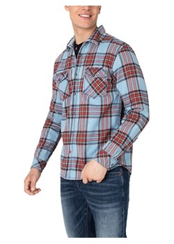 Timezone Koszula - Regular fit - w kolorze czerwono-błękitnym ze sklepu Limango Polska w kategorii Koszule męskie - zdjęcie 165236842