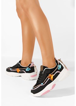 Czarne sneakersy damskie Livena ze sklepu Zapatos w kategorii Buty sportowe damskie - zdjęcie 165297460