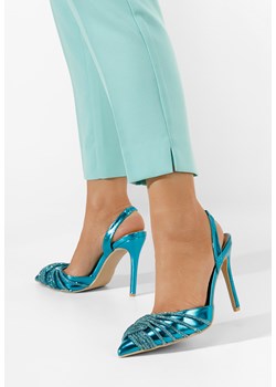 Niebieskie eleganckie szpilki Viviana ze sklepu Zapatos w kategorii Czółenka - zdjęcie 165297562