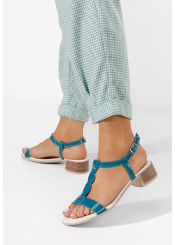 Niebieskie sandały damskie skórzane Thasia ze sklepu Zapatos w kategorii Sandały damskie - zdjęcie 165297842