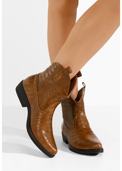 Brązowe kowbojki damskie Sevita ze sklepu Zapatos w kategorii Botki - zdjęcie 165297900