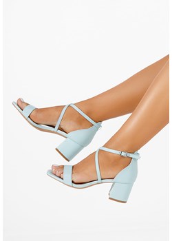 Niebieskie sandały damskie Elimona ze sklepu Zapatos w kategorii Sandały damskie - zdjęcie 165298094