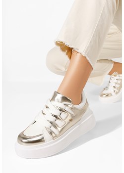 Złote sneakersy na platformie Cassatia ze sklepu Zapatos w kategorii Buty sportowe damskie - zdjęcie 165298262
