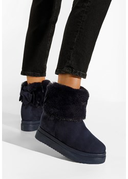 Granatowe zimowe buty damskie Michi ze sklepu Zapatos w kategorii Śniegowce damskie - zdjęcie 165298632
