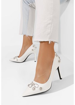 Białe szpilki Supreme ze sklepu Zapatos w kategorii Czółenka - zdjęcie 165299080