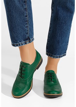 Zielone brogues damskie Emily ze sklepu Zapatos w kategorii Półbuty damskie - zdjęcie 165299242