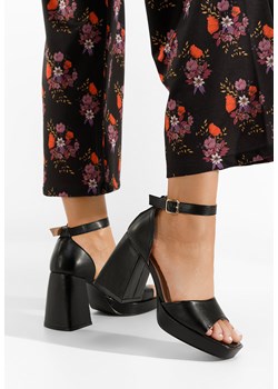 Czarne sandały na słupku Alexaria V2 ze sklepu Zapatos w kategorii Sandały damskie - zdjęcie 165299563