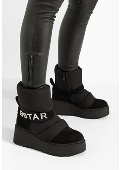 Czarne botki na platformie Selisa ze sklepu Zapatos w kategorii Botki - zdjęcie 165300543