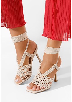 Beżowe sandały na szpilce Lilith ze sklepu Zapatos w kategorii Sandały damskie - zdjęcie 165300630