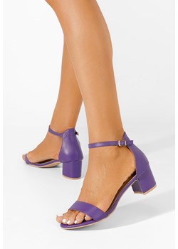 Fioletowe sandały na słupku Devora ze sklepu Zapatos w kategorii Sandały damskie - zdjęcie 165300661