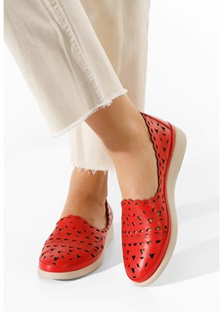 Czerwone espadryle skórzane Melusina ze sklepu Zapatos w kategorii Espadryle damskie - zdjęcie 165300873