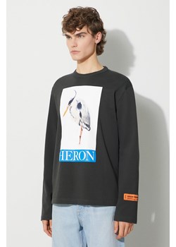 Heron Preston longsleeve bawełniany Heron Painted Ls Tee kolor szary z nadrukiem HMAB026F23JER0021046 ze sklepu PRM w kategorii T-shirty męskie - zdjęcie 165308381