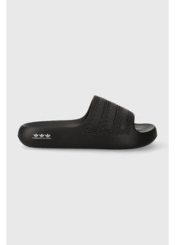 adidas Originals klapki Adilette Ayoon damskie kolor czarny na platformie ze sklepu PRM w kategorii Klapki damskie - zdjęcie 165308433