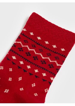 Skarpety damskie bawełniane z wzorem czerwone Halia 603 ze sklepu Big Star w kategorii Skarpetki damskie - zdjęcie 165310441