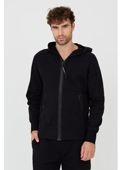 C.P. COMPANY Czarna bluza Hooded Open, Wybierz rozmiar XL ze sklepu outfit.pl w kategorii Bluzy męskie - zdjęcie 165311191