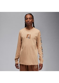 Męski T-shirt z długim rękawem Jordan Brand - Brązowy ze sklepu Nike poland w kategorii T-shirty męskie - zdjęcie 165316750