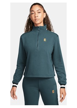 Damska bluza z dzianiny dresowej do tenisa NikeCourt Dri-FIT Heritage - Zieleń ze sklepu Nike poland w kategorii Bluzy damskie - zdjęcie 165316802