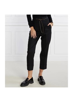 Peserico Wełniane spodnie z paskiem | Straight fit ze sklepu Gomez Fashion Store w kategorii Spodnie damskie - zdjęcie 165321432