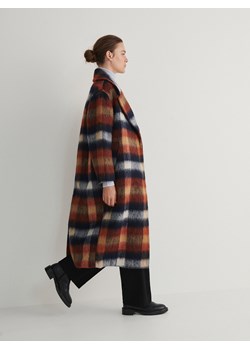 Reserved - Płaszcz z domieszką wełny - wielobarwny ze sklepu Reserved w kategorii Płaszcze damskie - zdjęcie 165341433