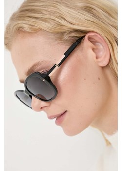 Carolina Herrera okulary przeciwsłoneczne damskie kolor czarny ze sklepu ANSWEAR.com w kategorii Okulary przeciwsłoneczne damskie - zdjęcie 165342263