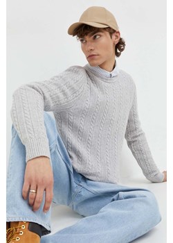 Abercrombie &amp; Fitch sweter męski kolor szary ze sklepu ANSWEAR.com w kategorii Swetry męskie - zdjęcie 165342344