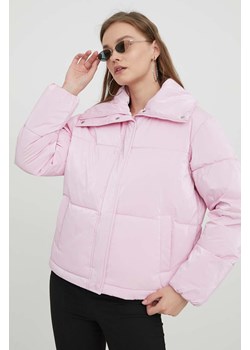 HUGO kurtka damska kolor różowy zimowa ze sklepu ANSWEAR.com w kategorii Kurtki damskie - zdjęcie 165342530
