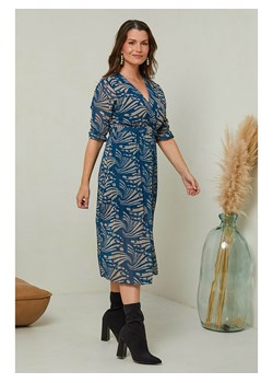 Curvy Lady Sukienka w kolorze niebiesko-beżowym ze sklepu Limango Polska w kategorii Sukienki - zdjęcie 165345863